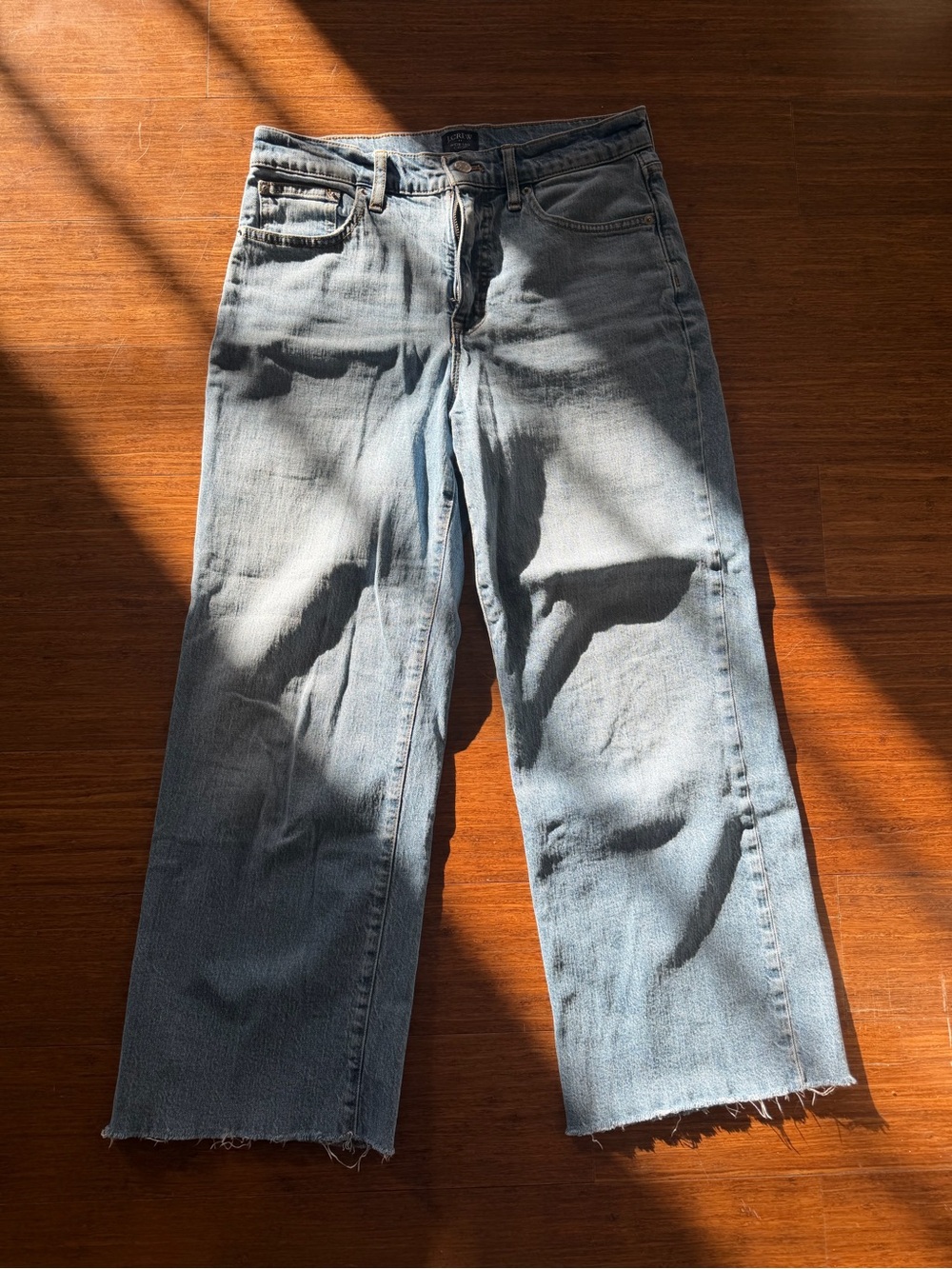 J. Crew Wide-Leg Crop Jeans - Light Blue